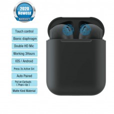 Wireless Bluetooth 5.0 Headphones Hi-Fi Stereo Bluetooth Earbuds in-Ear Warterproof with Buit-in Mic Headset with Charging Case Waterproof for Work/Travel/Gym/Sport for all Mobile Phone